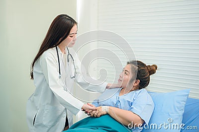 The patient and the doctor. Examination of the patient Stock Photo