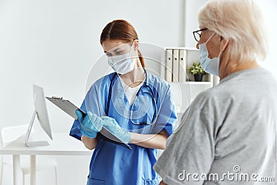 patient and doctor examination health care Stock Photo