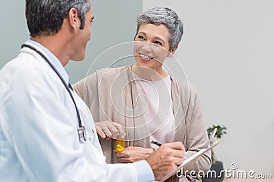 Patient and doctor talking Stock Photo