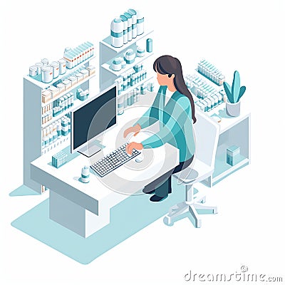 Online Prescription Refills Stock Photo