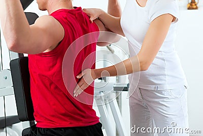 Patient at the physiotherapy Stock Photo