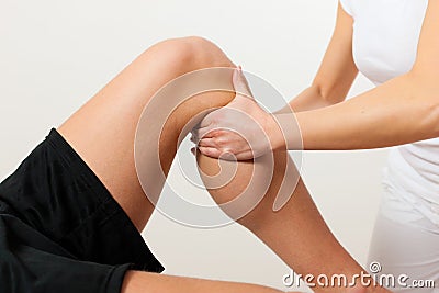 Patient at the physiotherapy Stock Photo