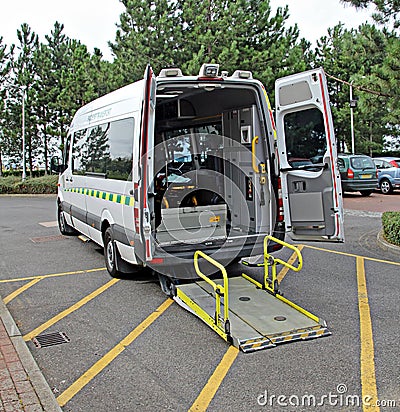 Patient transport taxi Stock Photo