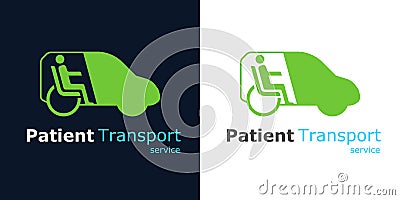 Patient transportation service logo Vector Illustration