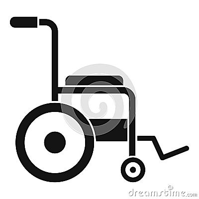 Patient wheelchair icon, simple style Vector Illustration