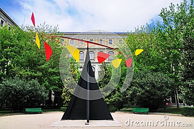 Modern Statue in Madrid, Spain Editorial Stock Photo