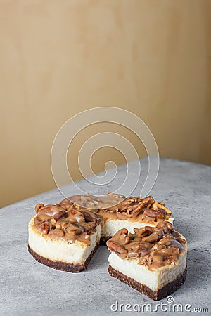 Patisserie dessert. Single piece of artisan cake. High detail studio photo. Copy space background Stock Photo