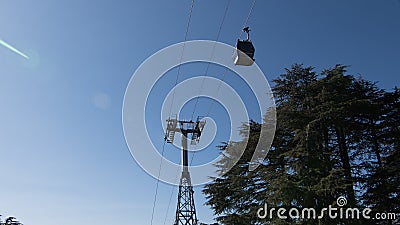 Patnitop gondola - Skyview by Empyrean offers thrilling gondola ride from Sanget to Patnitop Stock Photo