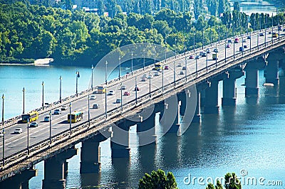Paton bridge. Kyiv, Ukraine Stock Photo