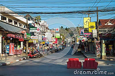 Patong ordinary street, Phuket, Thailand Editorial Stock Photo