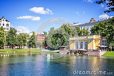 Patriarch pond, Moscow, Russia Stock Photo