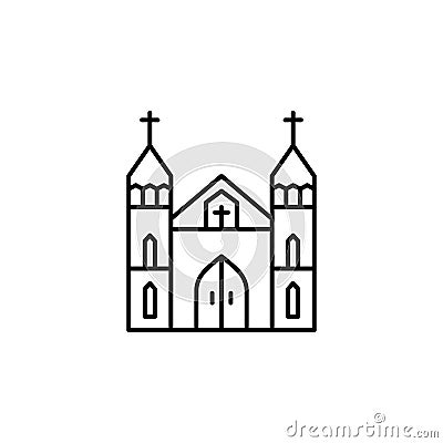 Patrick day, architecture, cathedral, catholic, Christian, church, religion icon. Element of Patrick day for mobile concept and Cartoon Illustration