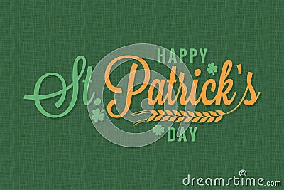 Patrick day vintage banner lettering background Vector Illustration