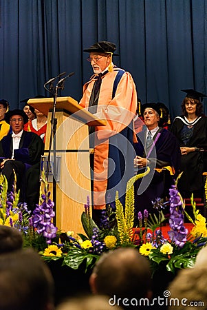 Patrick Stewart receiving Honorary Doctorate Editorial Stock Photo