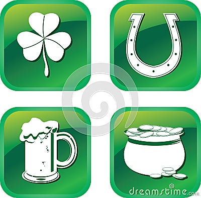 Patrick symbols icons Vector Illustration