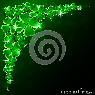 Patricks Day green background Vector Illustration