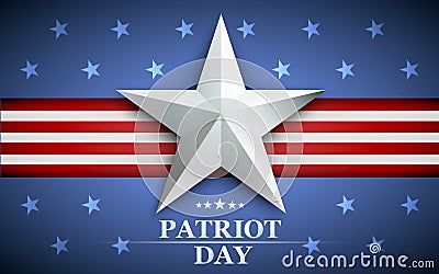Patriot day. Design for postcard, flyer, poster, banner. 11th of september. We Will Never Forget. Vector illustration. Vector Illustration