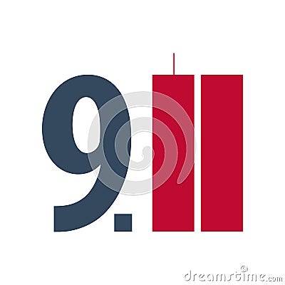 Patriot day emblems or logo. September 11. We will never forget. Stock Photo