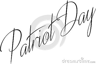 Patriot day text sign illustration Cartoon Illustration