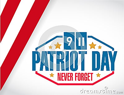 patriot day us stamp illustration design Cartoon Illustration