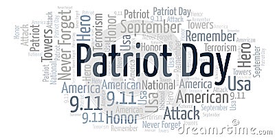 Patriot Day word cloud. Stock Photo