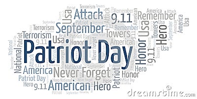 Patriot Day word cloud. Stock Photo