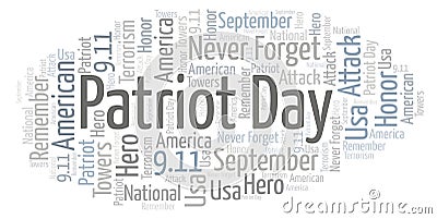 Patriot Day word cloud. Stock Photo