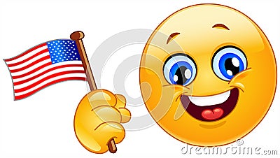 Patriot emoticon Vector Illustration