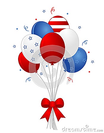 Patriotic balloons Vector Illustration