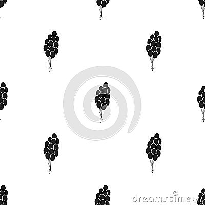 Patriotic balloons icon in black style isolated on white background. Patriot day pattern Vector Illustration