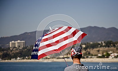 Patriotic Beachwear Stock Photo