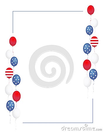 Patriotic border / balloons Vector Illustration