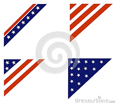 Patriotic border corner Vector Illustration