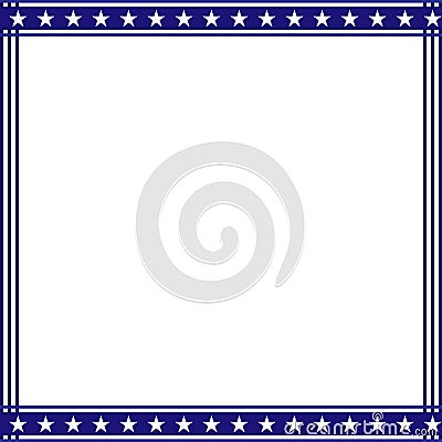 Patriotic border divider american usa flag Vector Illustration