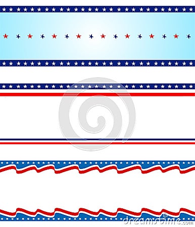 Patriotic border Vector Illustration