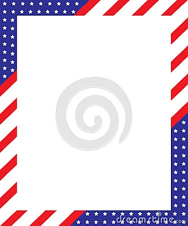 Patriotic border frame Vector Illustration