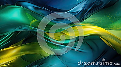 Blue yellow and green brazil patriotic abstract background Stock Photo