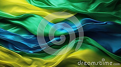 Blue yellow and green brazil patriotic abstract background Stock Photo