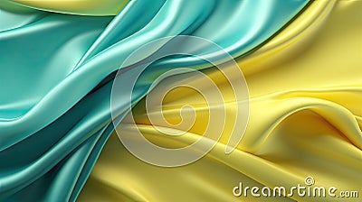 Blue yellow and green brazil patriotic abstract background Stock Photo