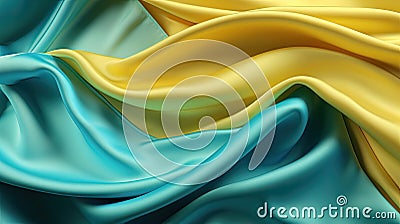 Blue yellow and green brazil patriotic abstract background Stock Photo