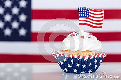 Patriotic cupcake Stock Photo