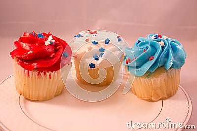 Patriotic cupcakes Stock Photo