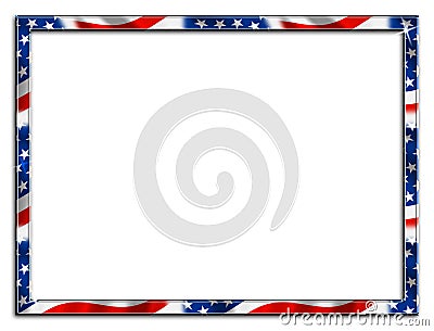 Patriotic Frame Border Stock Photo