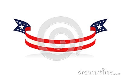 Patriotic ribbon Vector Illustration
