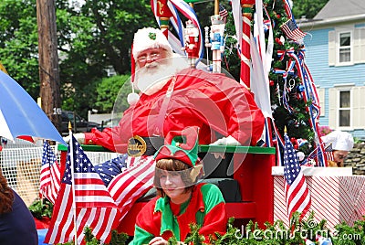 Patriotic Santa Claus Editorial Stock Photo