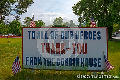 A patriotic sign in Gettysburg, PA, USA, taken June 2020 Editorial Stock Photo