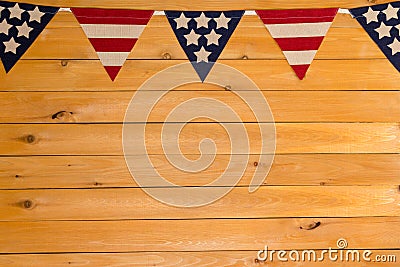 Patriotic Stars and Stripes American bunting Stock Photo