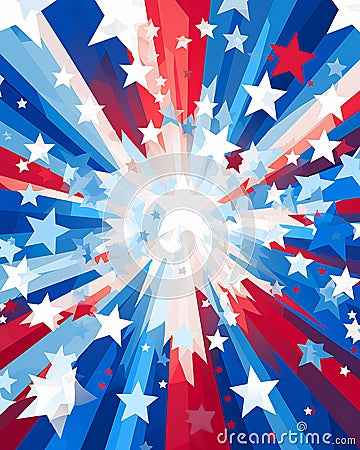 The Patriotic Swirl: An Election Poster Stock Photo