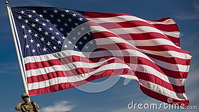 A patriotic and symbolic image of the iconic American flag Stock Photo