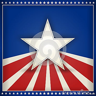 Patriotic USA background with stars and stripes Vector Illustration